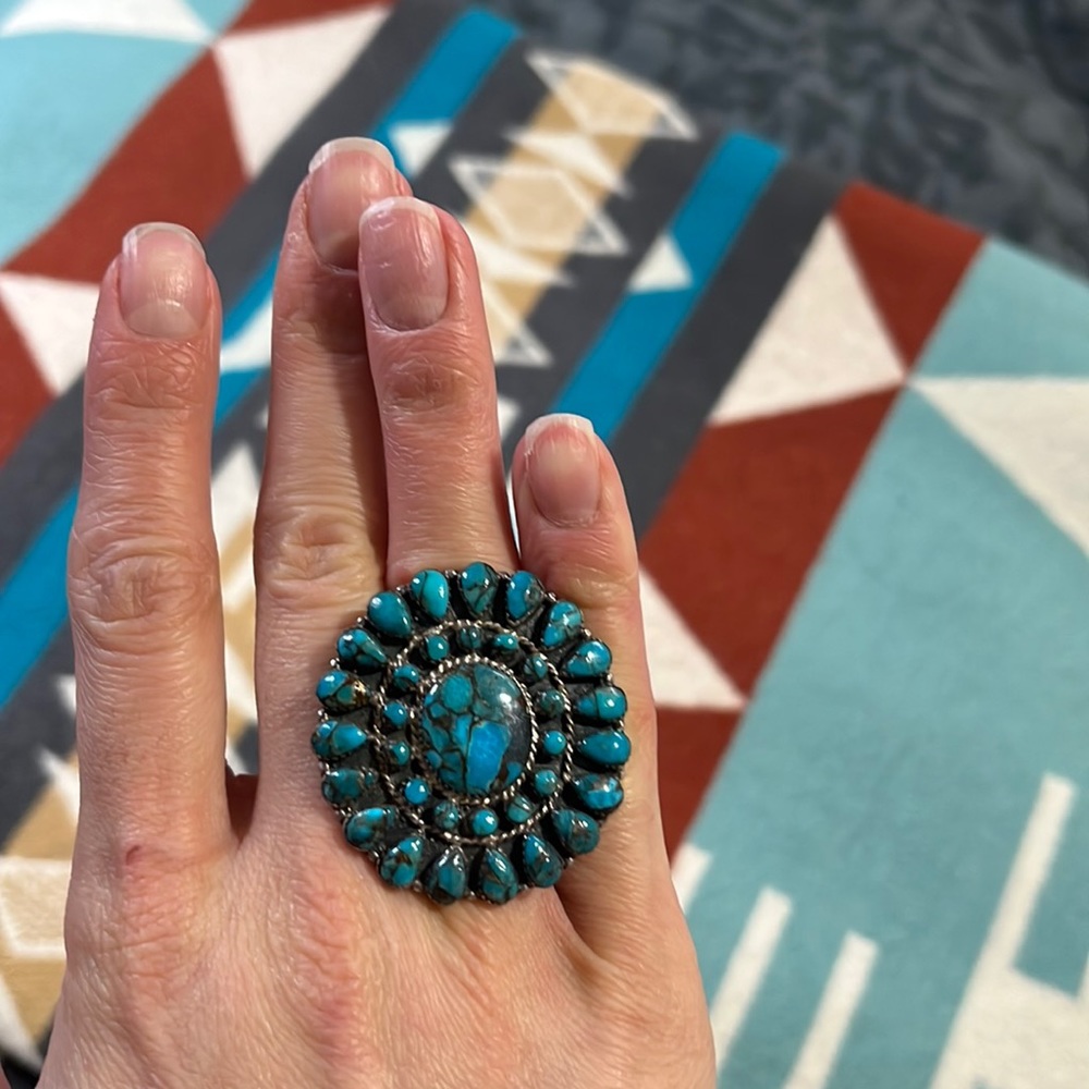 Turquoise Petit Point Ring
